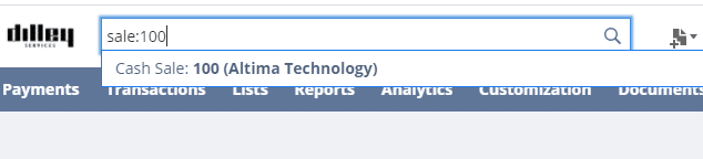 NetSuite tips and tricks global search